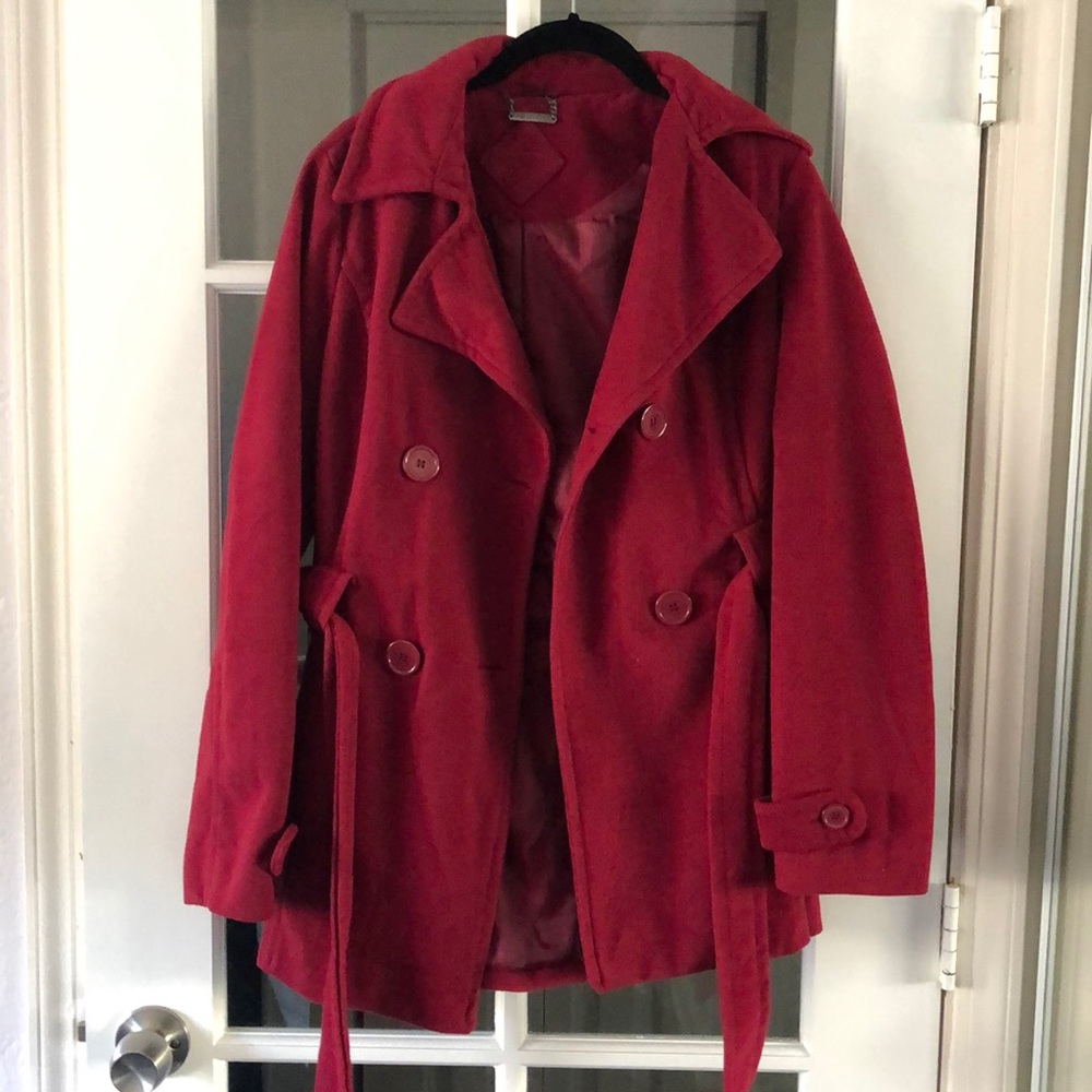 Burgundy Peacoat